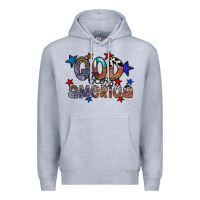 Heather Grey god bless america Premium Hoodie - CowhideDigitalArt