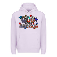 Lilac god bless america Premium Hoodie - CowhideDigitalArt