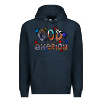 Navy god bless america Premium Hoodie - CowhideDigitalArt