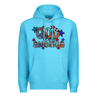 Ocean Blue god bless america Premium Hoodie - CowhideDigitalArt