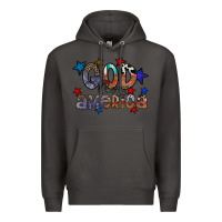 Smoke god bless america Premium Hoodie - CowhideDigitalArt