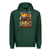 Sports Green long live cowboys Premium Hoodie - FaDigitalArtStudio