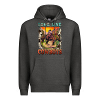 Charcoal Heather long live cowboys Premium Hoodie - FaDigitalArtStudio