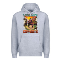 Heather Grey long live cowboys Premium Hoodie - FaDigitalArtStudio