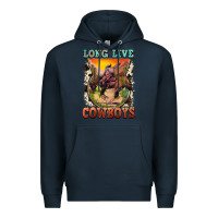 Navy long live cowboys Premium Hoodie - FaDigitalArtStudio