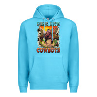 Ocean Blue long live cowboys Premium Hoodie - FaDigitalArtStudio