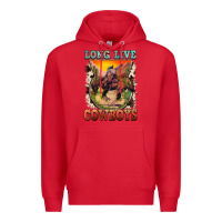 Red long live cowboys Premium Hoodie - FaDigitalArtStudio