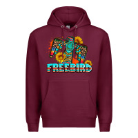 Burgundy freebird thunderbird Premium Hoodie - AdoDesignShop