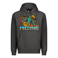 Charcoal Heather freebird thunderbird Premium Hoodie - AdoDesignShop