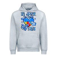 Heather Grey in april we wear blue Urban Hoodie - JahusDesignShop