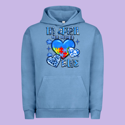 In April We Wear Blue Urban Hoodie Designed By Jahusdesignshop