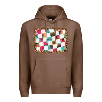 Chestnut race background with leopard frame Premium Hoodie - HRA Design Shop