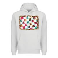 Dove Grey race background with leopard frame Premium Hoodie - HRA Design Shop