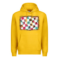 Lemon race background with leopard frame Premium Hoodie - HRA Design Shop