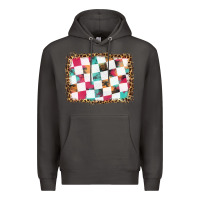 Smoke race background with leopard frame Premium Hoodie - HRA Design Shop