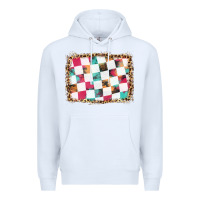 White race background with leopard frame Premium Hoodie - HRA Design Shop