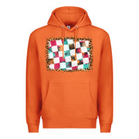 Carrot race background with leopard frame Premium Hoodie - HRA Design Shop