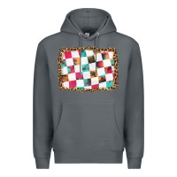 Rock race background with leopard frame Premium Hoodie - HRA Design Shop