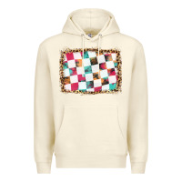 Sandshell race background with leopard frame Premium Hoodie - HRA Design Shop
