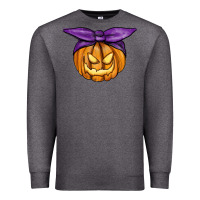 Charcoal Heather Jack O' Lantern Halloween Pumpkin Premium Sweatshirt - RanaPortraitStore