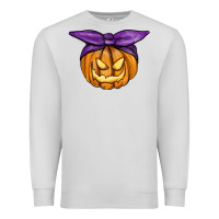Dove Grey Jack O' Lantern Halloween Pumpkin Premium Sweatshirt - RanaPortraitStore