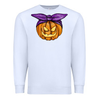 White Jack O' Lantern Halloween Pumpkin Premium Sweatshirt - RanaPortraitStore