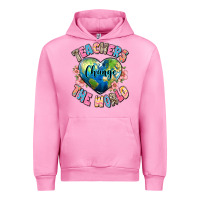 Fuchsia Pink teachers change the world Urban Hoodie - JahusDesignShop