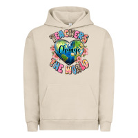 Pigment French Oak teachers change the world Urban Hoodie - JahusDesignShop