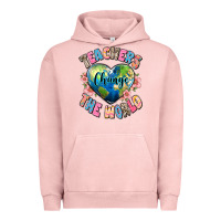 Pigment Salmon teachers change the world Urban Hoodie - JahusDesignShop