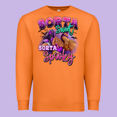Premium Sweatshirt Sorta sweet sorta spooky sneaker and heel afro wom