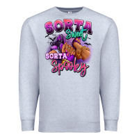 Heather Grey Sorta sweet sorta spooky sneaker and heel afro wom Premium Sweatshirt - RanaPortraitStore