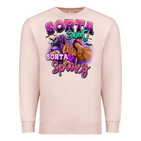 Pale Pink Sorta sweet sorta spooky sneaker and heel afro wom Premium Sweatshirt - RanaPortraitStore