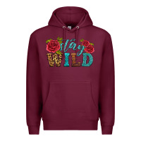 Burgundy stay wild Premium Hoodie - HRA Design Shop