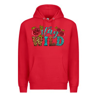Red stay wild Premium Hoodie - HRA Design Shop