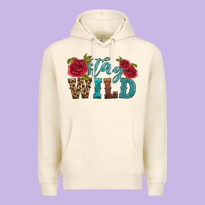 Stay Wild Premium Hoodie Designed By Hra Design Shop