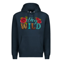 Navy stay wild Premium Hoodie - HRA Design Shop