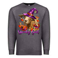 Charcoal Heather Spooky Goat Premium Sweatshirt - RanaPortraitStore