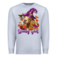 Heather Grey Spooky Goat Premium Sweatshirt - RanaPortraitStore