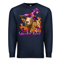 Navy Spooky Goat Premium Sweatshirt - RanaPortraitStore