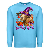 Ocean Blue Spooky Goat Premium Sweatshirt - RanaPortraitStore