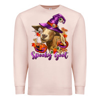 Pale Pink Spooky Goat Premium Sweatshirt - RanaPortraitStore