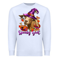 White Spooky Goat Premium Sweatshirt - RanaPortraitStore