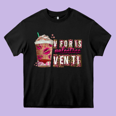 V For Is Valentine Venti Heavy Core Tee Designed By Cowhidedigitalart