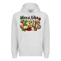 Dove Grey Christmas love like jesus Premium Hoodie - FaDigitalArtStudio