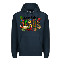 Navy Christmas love like jesus Premium Hoodie - FaDigitalArtStudio