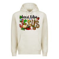 Oatmeal Heather Christmas love like jesus Premium Hoodie - FaDigitalArtStudio