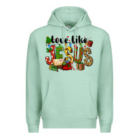 Seafoam Christmas love like jesus Premium Hoodie - FaDigitalArtStudio