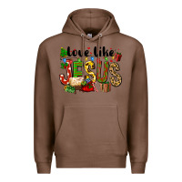 Chestnut Christmas love like jesus Premium Hoodie - FaDigitalArtStudio