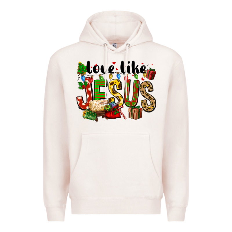 Christmas Love Like Jesus Premium Hoodie by FaDigitalArtStudio | Teevron