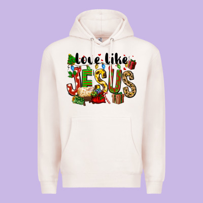 Christmas Love Like Jesus Premium Hoodie Designed By Fadigitalartstudio